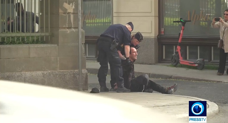 MKO Terrorists Attack Exhibition On Their Crimes In Stockholm