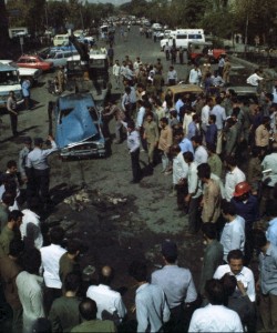 اقدام تروریستی منافقین در میدان راه آهن تهران